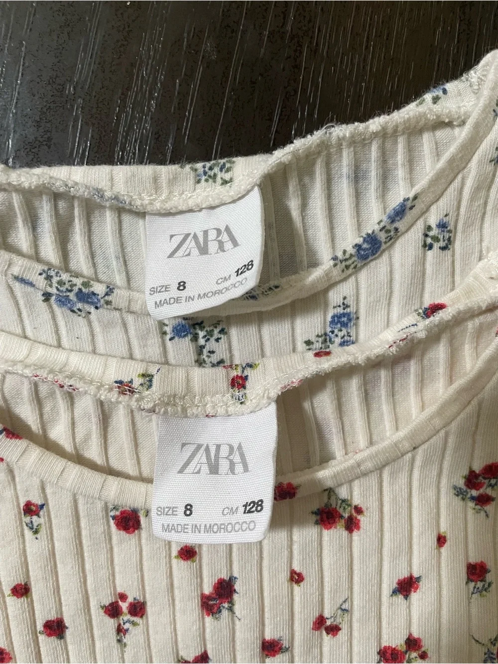 Zara Kids - Girls Ribbed cropped tops Size 8
